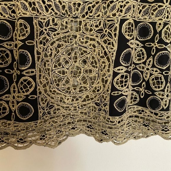 Vintage Honey Moon Short Sleeve Floral Embroidery Pullover Blouse Top Size XL - Picture 7 of 7